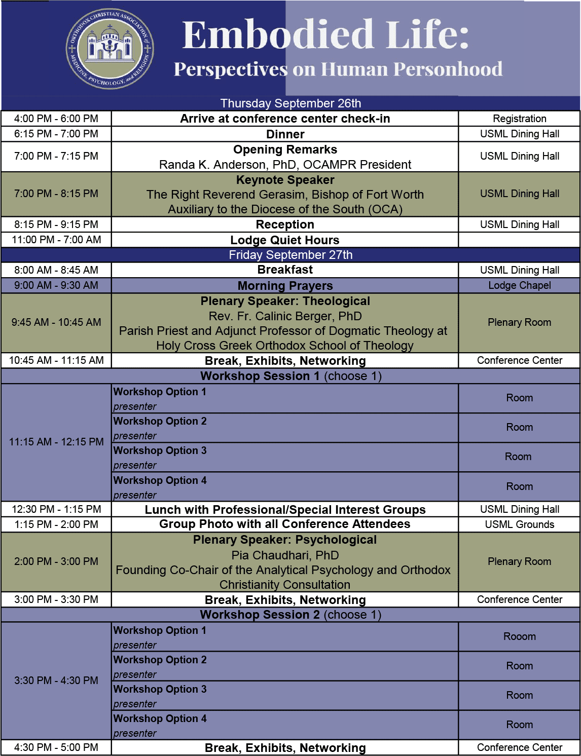2024 Conference Schedule